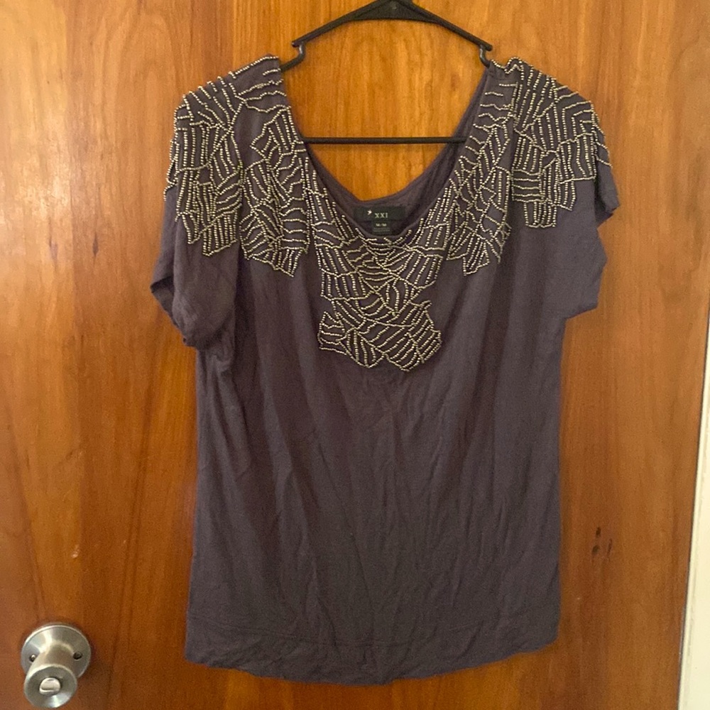 Xxi medium bejeweled top